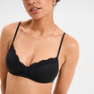 Soutien-gorge triangle micro dentelle noir femme