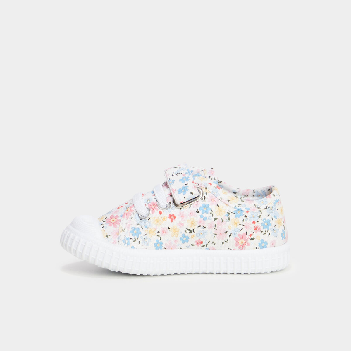 Tennis basses &agrave; scratchs semelle souple multicolore b&eacute;b&eacute; fille
