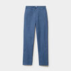 Pantalon chino droit extensible bleu gris homme