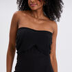 Combinaison pantalon bustier noir femme