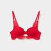 Soutien-gorge foulard dentelle et strass rouge femme