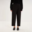 Pantalon barrel taille haute 7/8&egrave;me noir femme