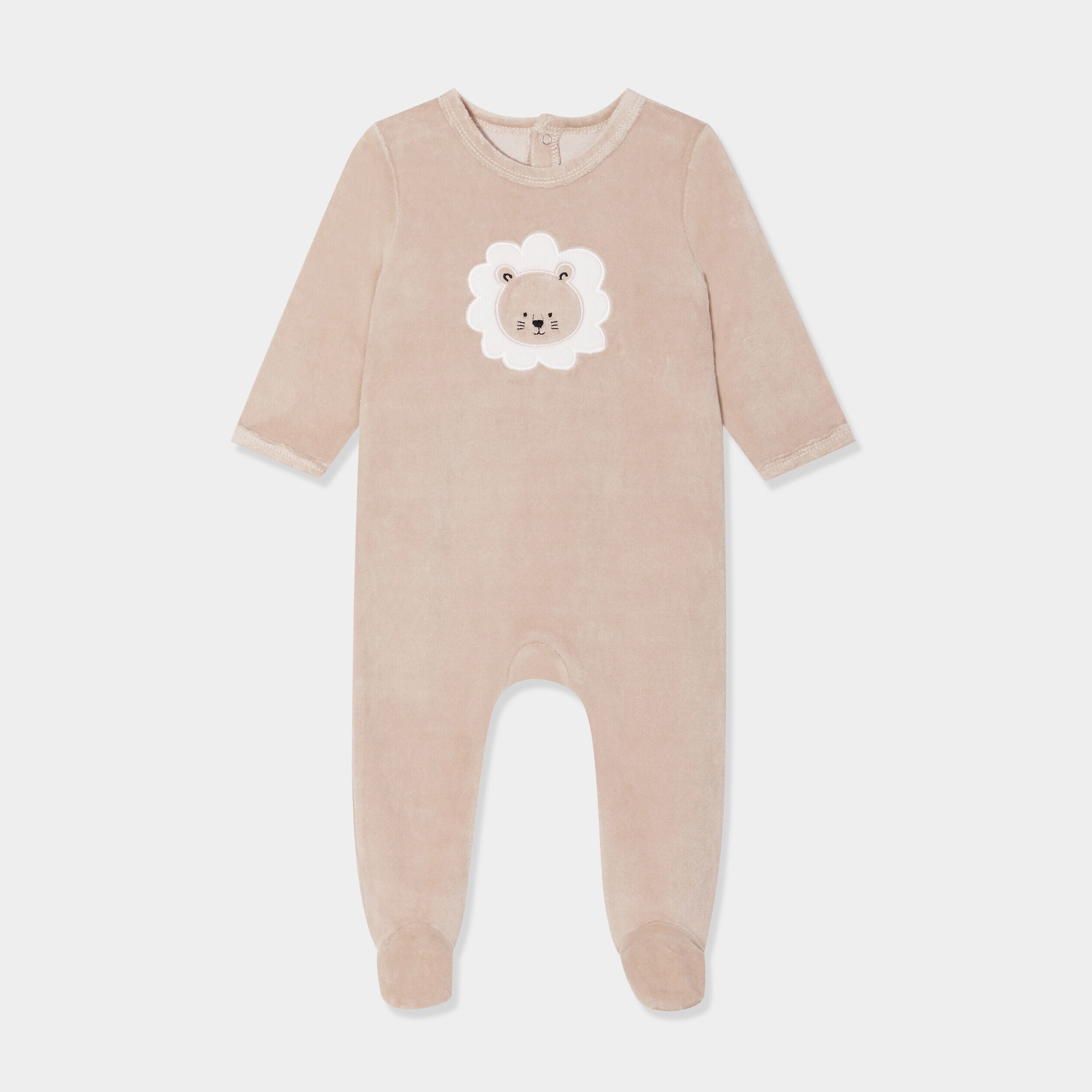 Dors-bien manches longues boutonné beige bébé