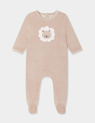 Dors-bien manches longues boutonné beige bébé