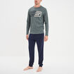 Ensemble pyjama pantalon vert kaki homme