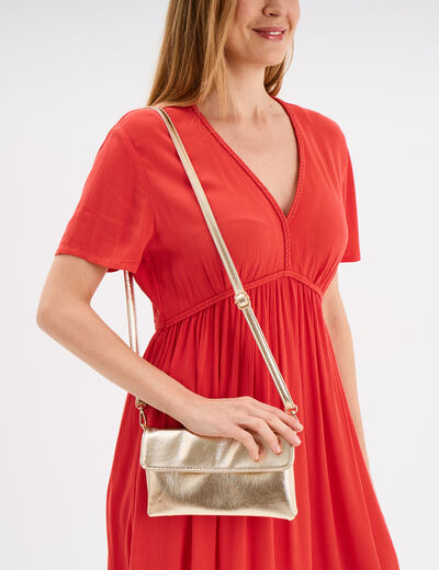 Sac pochette couleur or femme