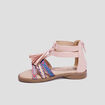 Sandales zippées à franges multicolore fille