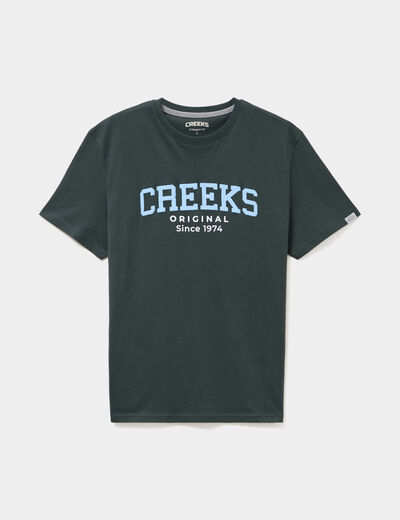 T-shirt manches courtes coton vert homme