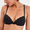 Soutien-gorge push up paddé dentelle noir femme