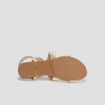 Sandales plates jaune or femme
