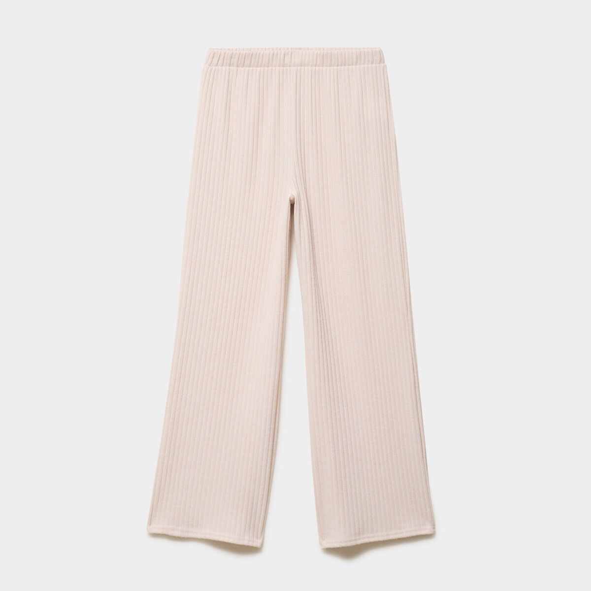 Bas de pyjama large c&ocirc;tel&eacute; long beige femme