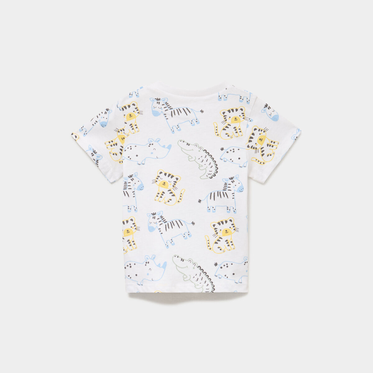 T-shirt manches courtes coton blanc b&eacute;b&eacute; gar&ccedil;on
