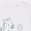 T-shirt &eacute;paule boutonn&eacute;e coton blanc b&eacute;b&eacute; gar&ccedil;on