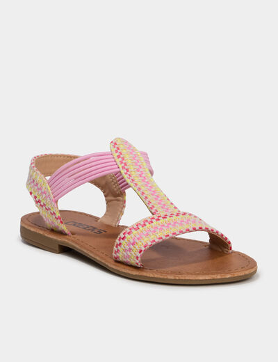 Sandales rose fille