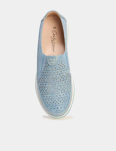 Mocassins pied large Confortissimo bleu marine femme