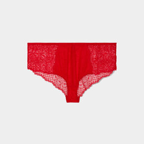 Shorty en dentelle Izzie rouge femme grande taille