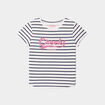 T-shirt droit manches courtes Creeks ecru fille