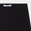 Legging cycliste coton taille élastiquée noir fille