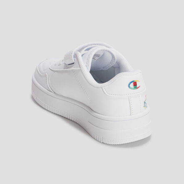 Tennis scratchs Champion Flower blanc fille