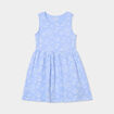 Robe patineuse sans manches coton bleu pastel fille