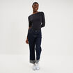 Body ajust&eacute; manches longues noir femme
