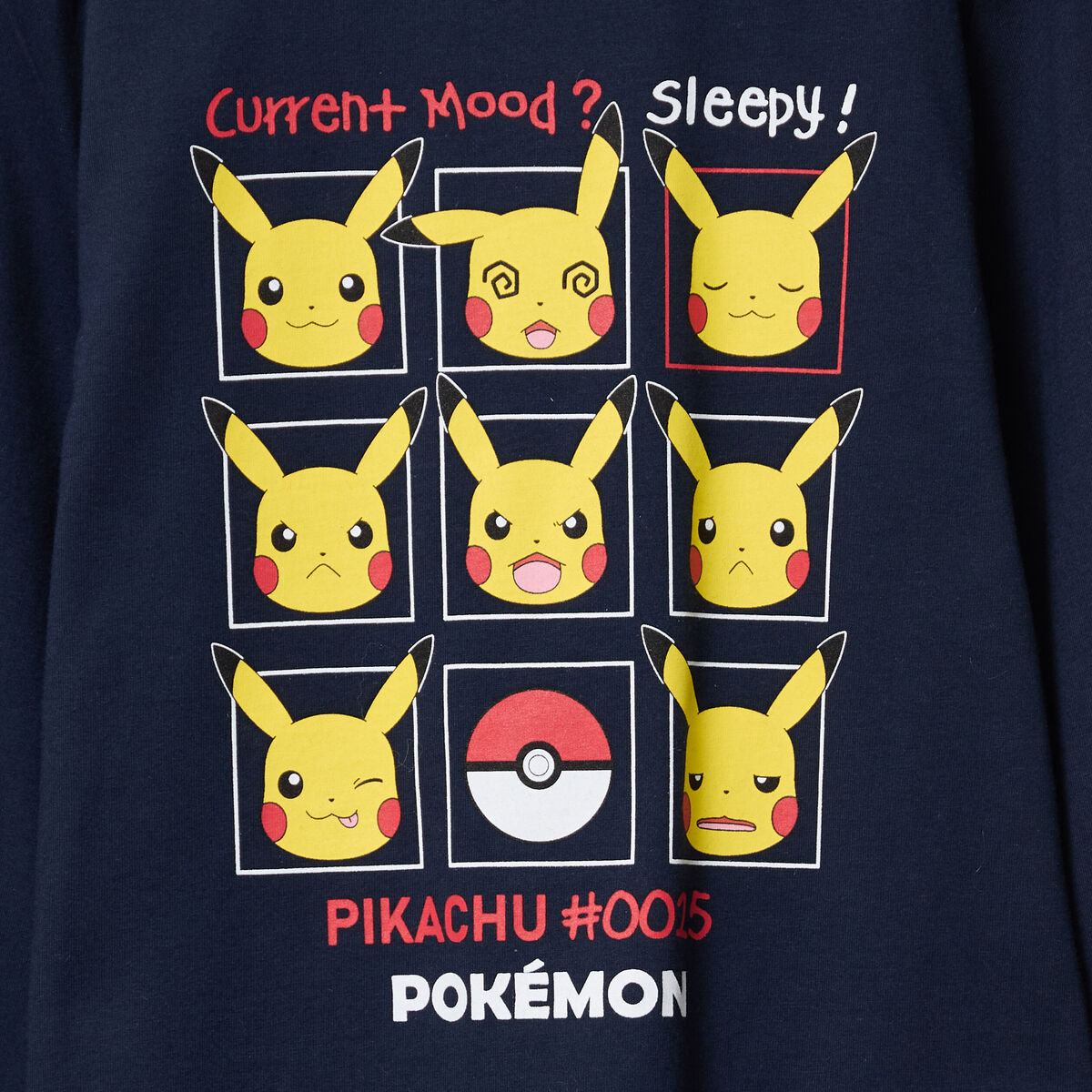Ensemble pyjama coton Pokémon Pikachu bleu marine garçon