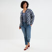 Débardeur coton bords dentelle bleu gris femme