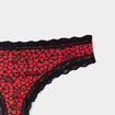Lot de 2 tangas bords dentelle noir femme