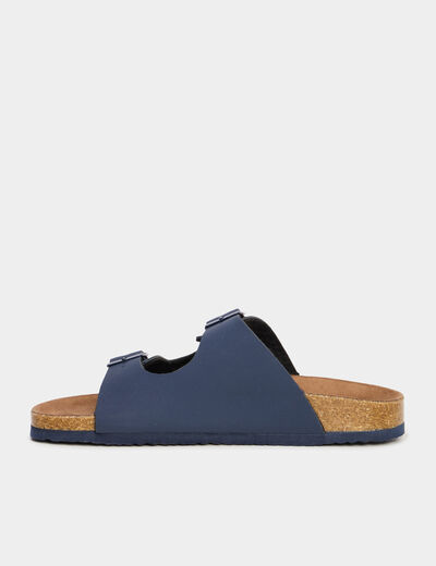Mules avec boucles bleu marine garçon