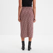 Jupe midi portefeuille bordeaux femme