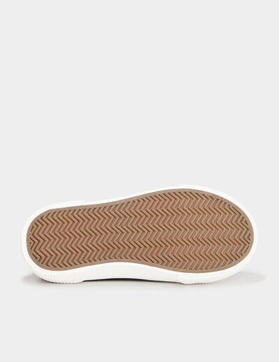 Tennis basses en toile vert kaki garçon