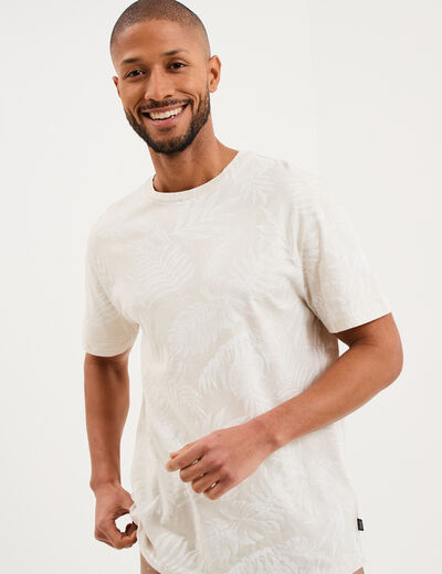 T-shirt manches courtes col rond gris homme