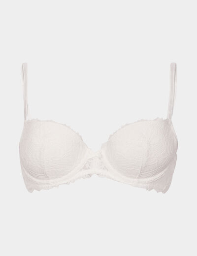 Soutien-gorge emboîtant paddé dentelle blanc femme