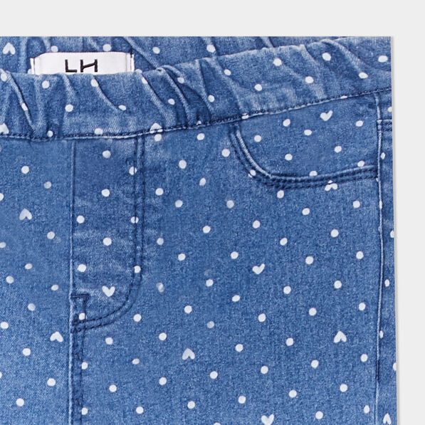 Jegging élastiqué 2 poches denim stone fille