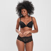 Shorty en dentelle noir femme