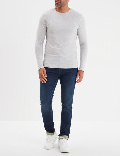T-shirt manches longues gris homme