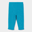 Pantalon doublé à paillettes vert turquoise bébé fille