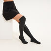 Lot 2 paires mi-bas chaud gris fonc&eacute; femme