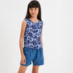 Blouse sans manches bleu fille
