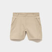 Short droit stretch poches zipp&eacute;es beige homme
