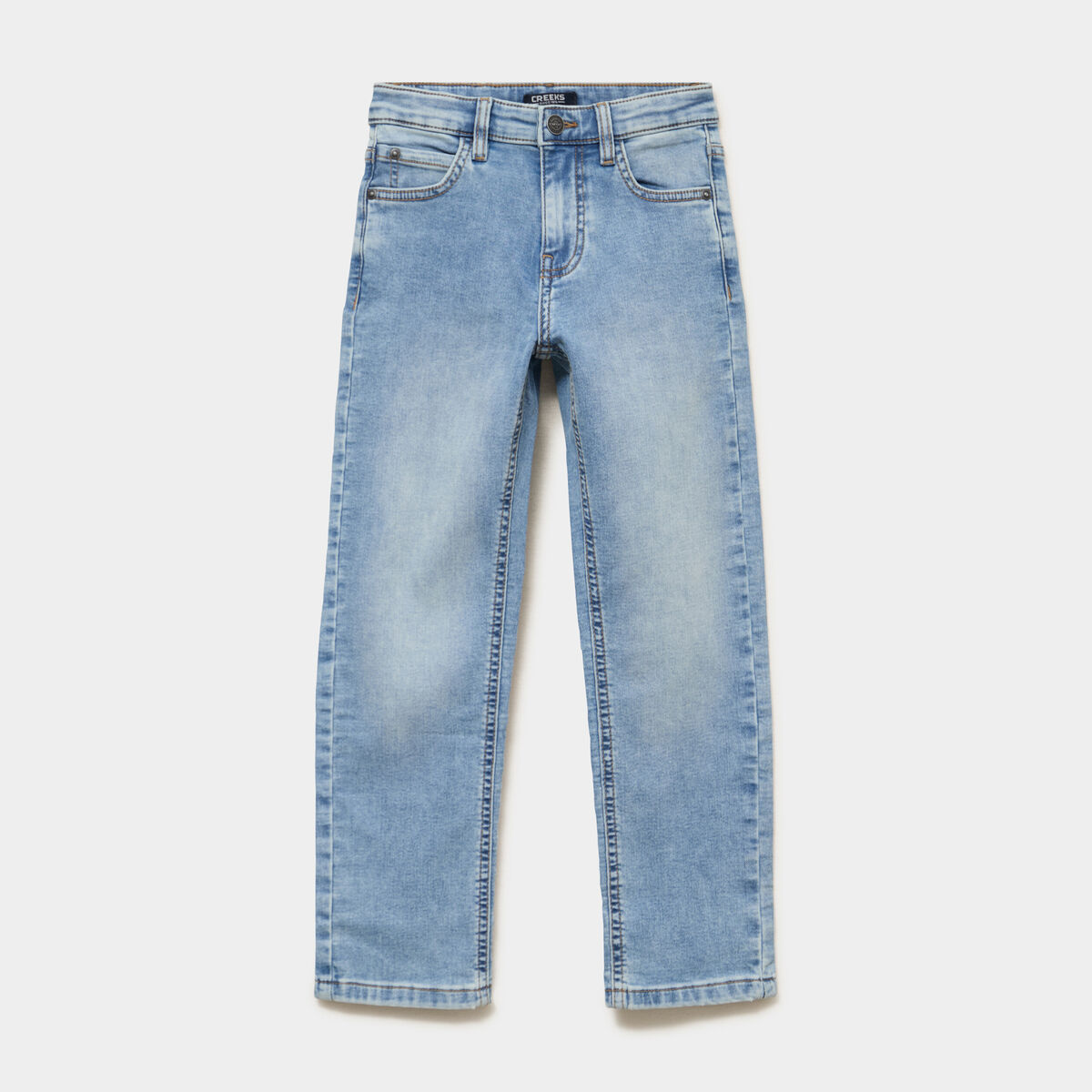 Jeans regular stretch 5 poches denim double stone gar&ccedil;on