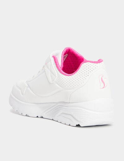 Tennis à lacets Skechers Uno blanc fille