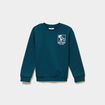 Sweat col rond oversize manches longues bleu canard gar&ccedil;on