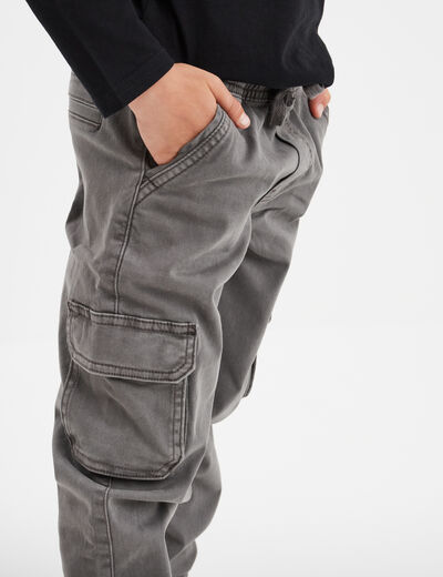Pantalon jogger gris foncé garçon