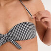 Haut de maillot de bain bandeau noeud noir femme