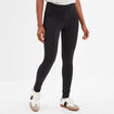 Legging 7/8ème taille haute coton noir femme