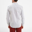 Chemise droite imprimée manches longues ecru homme
