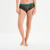 Shorty en micro dentelle vert foncé femme