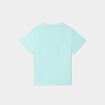 T-shirt col rond manches courtes coton bleu turquoise bébé garçon