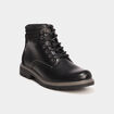 Bottines montantes crant&eacute;es zipp&eacute;es noir homme